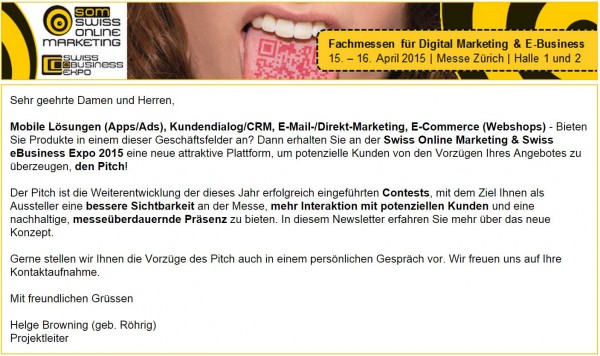 Swiss Online Marketing 2015 Newsletter